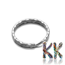 304 Stainless steel key rings - ∅ 25 x 2 mm - knurled