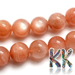 Natural sun stone - ∅ 4 mm - ball - quality AAA