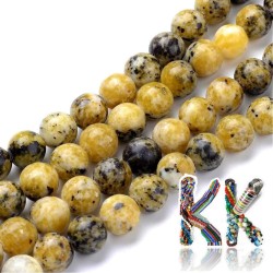 Natural yellow turquoise - ∅ 4 - 5 mm - ball