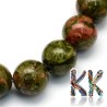 Tumbled round beads made of natural unakite mineral with a diameter of 10.5 mm and a hole for a thread with a diameter of 1.2 mm. The beads are absolutely natural without any dye.
Country of origin: Australia
THE PRICE IS FOR 1 PCS.