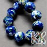 Porcelain beads - painted, glazed - ∅ 8 mm - beads