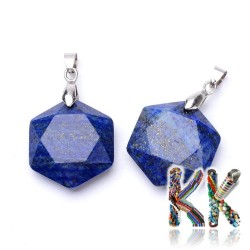 Přírodní lapis lazuli - 28 x 25 x 9 mm - hexagon