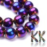 Synthetic plated nemag. hematite - ∅ 6 mm - ball - quality A