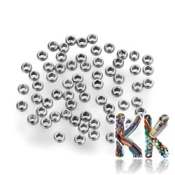 304 stainless steel crimp beads - ∅ 1.5 x 0.8 mm - quantity 1 g (approx. 180 pcs)