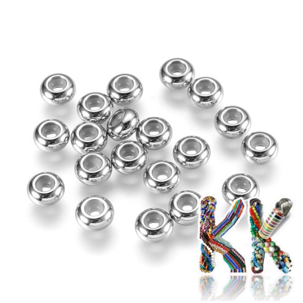 304 stainless steel crimp beads - ∅ 6 x 3 mm