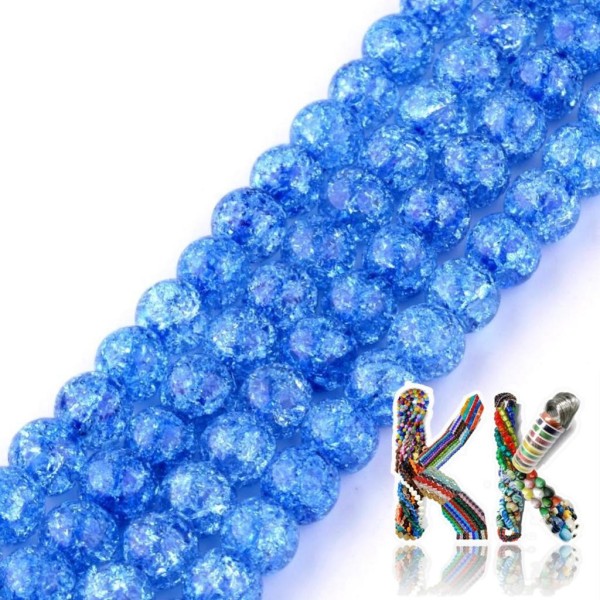 Synthetic cracked crystal - ∅ 6 mm - one-color beads