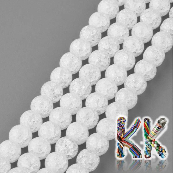 Synthetic cracked crystal - ∅ 6 mm - one-color beads