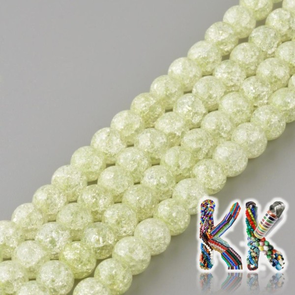 Synthetic cracked crystal - ∅ 6 mm - one-color beads