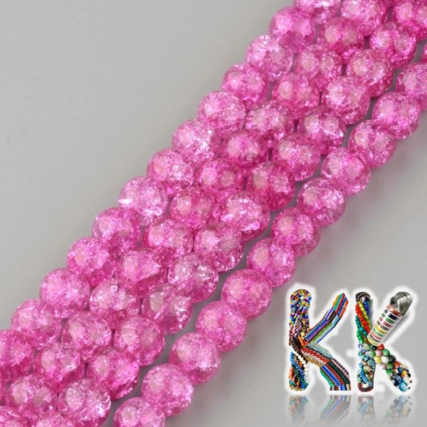 Synthetic cracked crystal - ∅ 6 mm - one-color beads