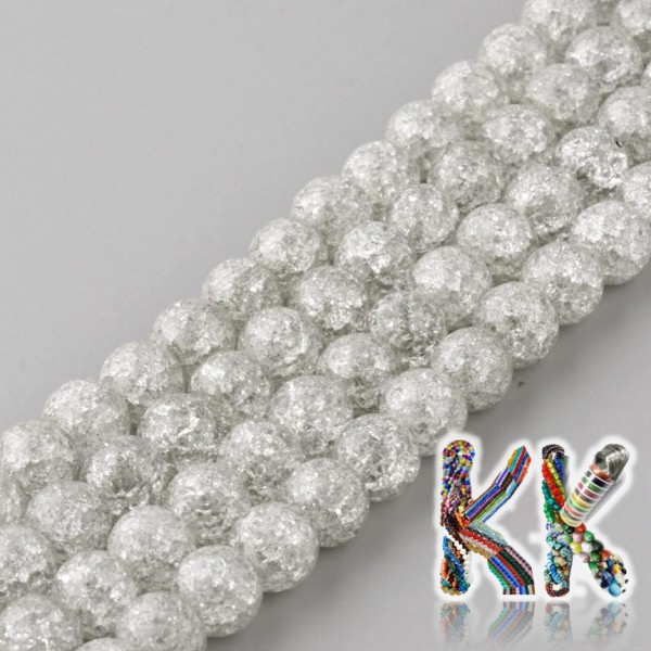 Synthetic cracked crystal - ∅ 6 mm - one-color beads