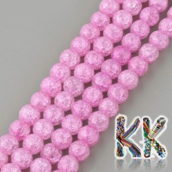 Synthetic cracked crystal - ∅ 6 mm - one-color beads