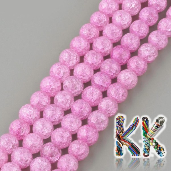 Synthetic cracked crystal - ∅ 6 mm - one-color beads