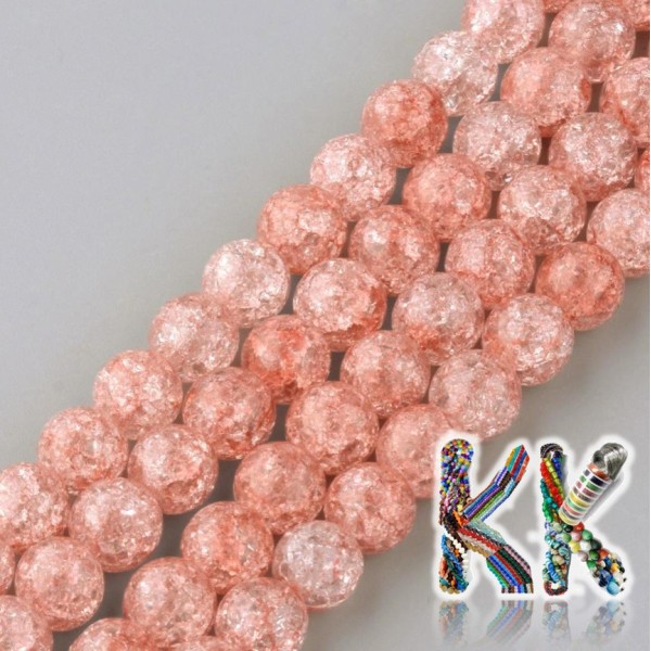 Synthetic cracked crystal - ∅ 6 mm - one-color beads