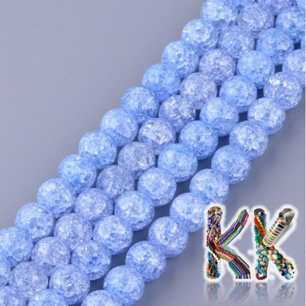 Synthetic cracked crystal - ∅ 6 mm - one-color beads