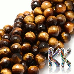 Natural tiger eye - ∅ 8 mm - faceted ball