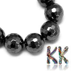 Synthetic nemag. hematite - ∅ 6 mm - faceted ball - quality A