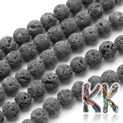 Přírodní  láva - ∅ 4 mm - kuličky