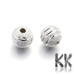 Mosazné korálky s hvězdným prachem - ∅ 8 mm - dekorovaná kulička