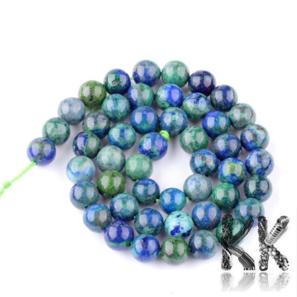 Synthetic azurite - ∅ 8 -9 mm - colored ball.