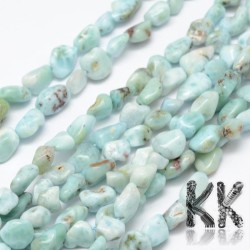 Přírodní larimarové nugetky - ∅ 6-8 x 4x6mm - kulička