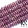 Tumbled round beads made of natural mineral ruby with a diameter of 10-12 x 1.5-5 mm with a hole for a thread with a diameter of 1 mm. The beads are completely natural without any dye. Please note that ruby beads do not have a gemstone quality, purity, color or color saturation - they are beads made from the edge of a ruby vein.
Country of origin: Myanmar
THE PRICE IS FOR 1 PCS.