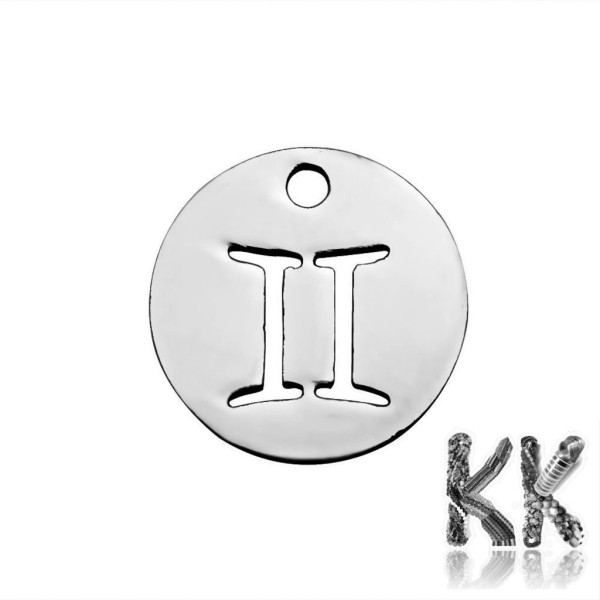 Pendant made of 304 stainless steel - zodiac sign - 12 x 1 mm