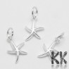 Sterling silver pendant (925 Ag) - starfish - 15 x 9.5 x 2 mm