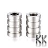 304 Wide-threaded stainless steel bead - grooved roller - ∅ 9 x 6 mm