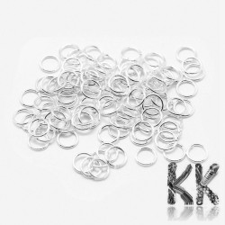 Connecting rings made of sterling silver (925 Ag) - ∅ 4 mm