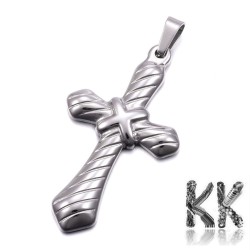 Pendant made of 304 stainless steel - cross - 45 x 25.5 x 4 mm