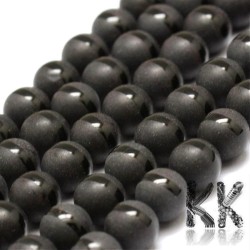 Natural matt black agate - ∅ 8 mm - ball