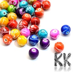 Mix stříkaných akrylových korálků -  Ø 8  ( množství 25 g).