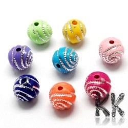 Mix akrylových korálků (smajlíků) - Ø 8 mm.