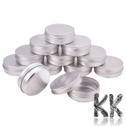 Aluminum round box (screw) - 6.8 x 2.5 cm