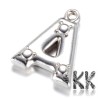 Pendant made of 304 stainless steel - letters - 15.2 x 13 x 3 mm.