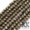 Tumbled and faceted round beads made of pyrite mineral with a diameter of 2-3 mm with a hole for a thread with a diameter of 0.5 mm. The beads are absolutely natural without any dye.
Country of origin China
THE PRICE IS FOR 1 PCS.