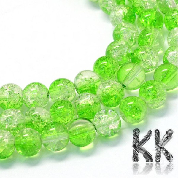 Cracked glass beads - Ø 8.5-9 mm - two-colored balls