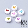 Beads with hearts made of acrylic material with a diameter of 7 mm, a height of 4 mm and a hole for a thread with a diameter of 1 mm. The beads are sold in a random mix of colors, and each package ordered contains a different color composition.
THE PRICE IS FOR 1 PACKAGE WEIGHING 10 g (approx. 75 pcs)
