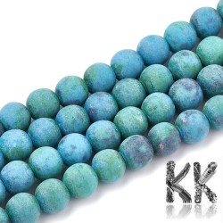 Přírodní zmatnělý chryzokol - Ø 8 mm - kuličky