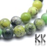 Tumbled round beads made of natural mineral regalite (or variscite, or marine sedimented jasper) with a diameter of 8 - 8.5 mm with a hole for a thread with a diameter of 1.2 mm. The beads are absolutely natural without any dye.
Country of origin China
THE PRICE IS FOR 1 PCS.