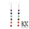 Chakra earrings made of minerals with 304 stainless steel components - earrings length 11.7 cm