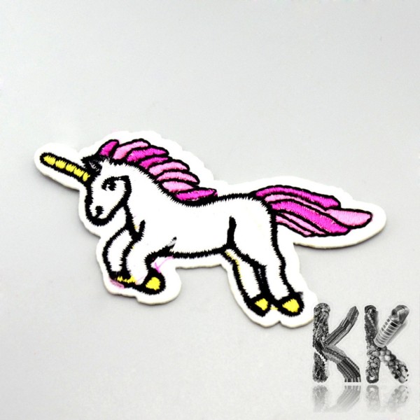Iron-on picture embroidery - Unicorn -75 x 37 x 1.5 mm
