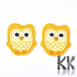 Nažehlovací obrázková výšivka - Sova - 50 x 47 x 1.5 mm