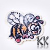 Iron-on picture embroidery - Bee - 41 x 38 x 1.5 mm