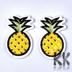 Iron-on picture embroidery - Pineapple - 42 x 26 x 1.5 mm