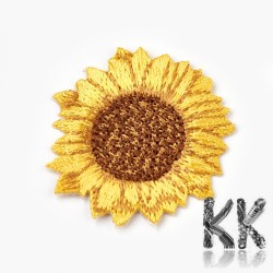 Iron-on picture embroidery -Sunflower- 42 x 40 x 1.5 mm