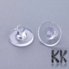 Silicone earring backs with a size of 6 x 10 mm serving as a counterpart to studs or hooks. The hole for the shaft, pin or afro hook has a diameter of 0.5 mm.
PRICE IS FOR 1 PAIR (2 pcs)