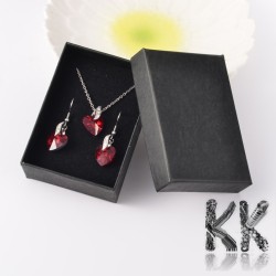 Valentine's heart set - necklace + earrings