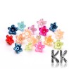 Acrylic pearls - flowers with ABS surface - Ø 10 x 10.5 x 5 mm - quantity 10 g (approx. 106 pcs)