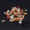 Tumbled non-drilled chips offered in the form of UNDRILLED decorative crumb from natural carnelian with dimensions 2-8 x 2-4 mm, used to create various glued mosaic images and other creative creation. The beads are absolutely natural without any dye and have been heated to achieve maximum color saturation.
1 g contains about 16-25 pieces, depending on the size of individual pieces of crumb
THE PRICE IS FOR 1 g.